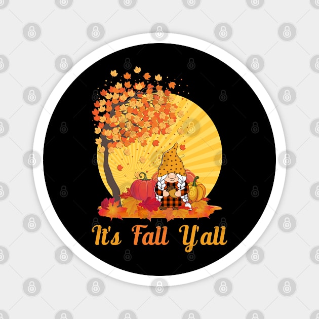 It's Fall Y'all Gnome Girl Magnet by TLSDesigns